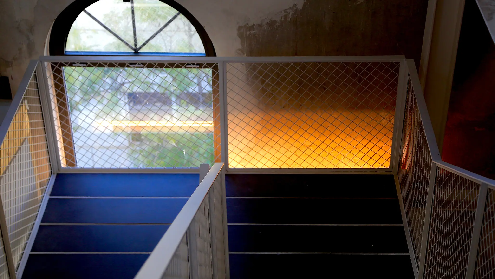 Interior construction area with natural light